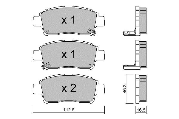 Aisin BPTO-1916 Brake Pad Set, disc brake BPTO1916