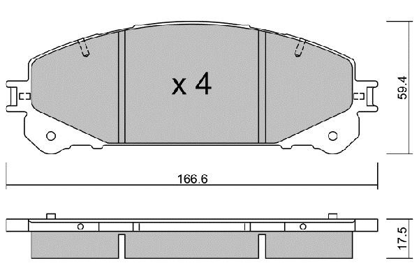 Aisin BPLX1002 Brake pad set BPLX1002 BPLX1002 Aisin Brake pad set
