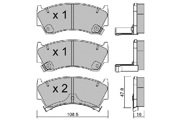 Aisin BPNI1916 Brake Pad Set, disc brake BPNI1916