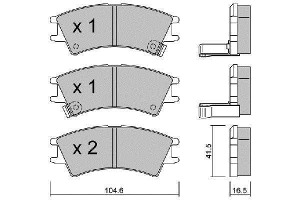Aisin BPHY-1903 Brake Pad Set, disc brake BPHY1903