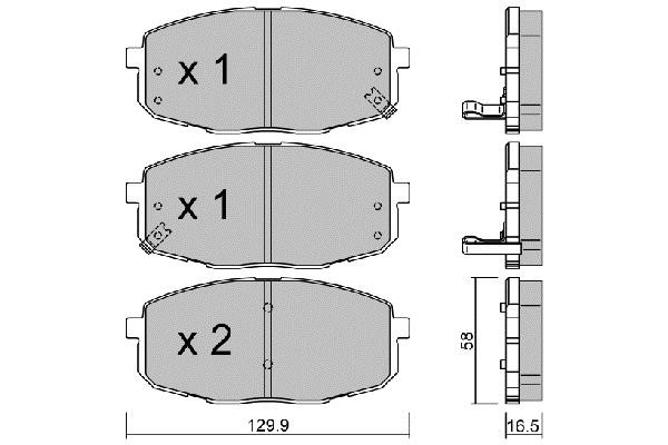 Aisin BPHY1003 Brake Pad Set, disc brake BPHY1003