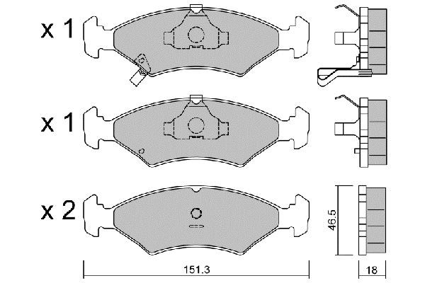 Aisin BPKI-1904 Brake Pad Set, disc brake BPKI1904