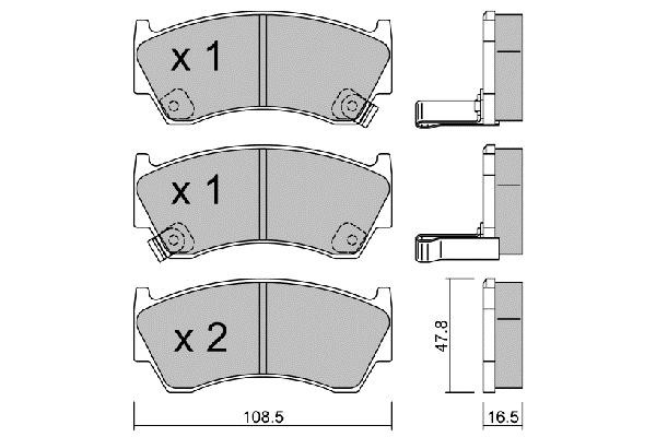 Aisin BPNI-1012 Brake pad set BPNI1012 BPNI1012 Aisin Brake pad set