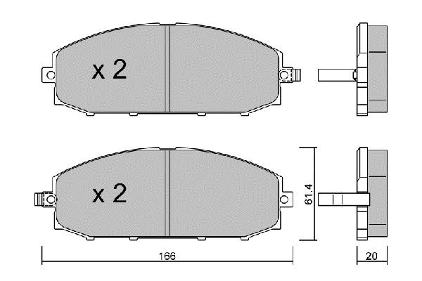 Aisin BPNI1918 Brake Pad Set, disc brake BPNI1918