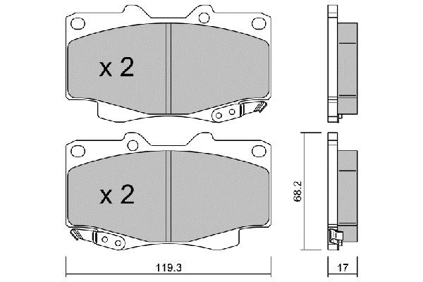 Aisin BPTO-1021 Brake Pad Set, disc brake BPTO1021