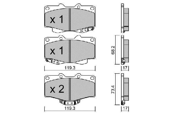 Aisin BPTO-1019 Brake Pad Set, disc brake BPTO1019