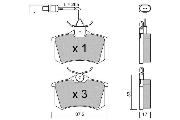 Aisin BPVW-2901 Brake Pad Set, disc brake BPVW2901