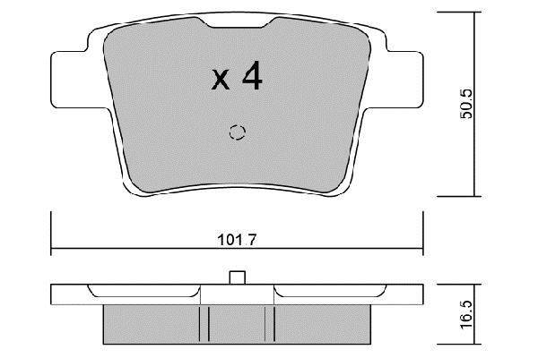 Aisin BPFO-2006 Brake Pad Set, disc brake BPFO2006