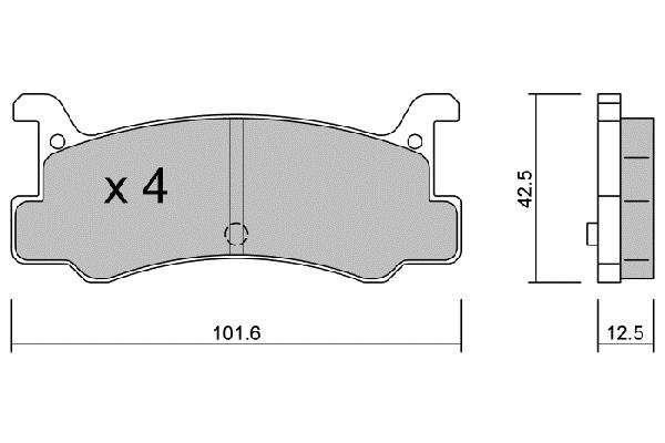 Aisin BPMZ-2002 Brake Pad Set, disc brake BPMZ2002