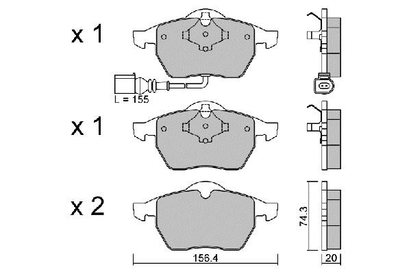Aisin BPVW-1026 Brake Pad Set, disc brake BPVW1026