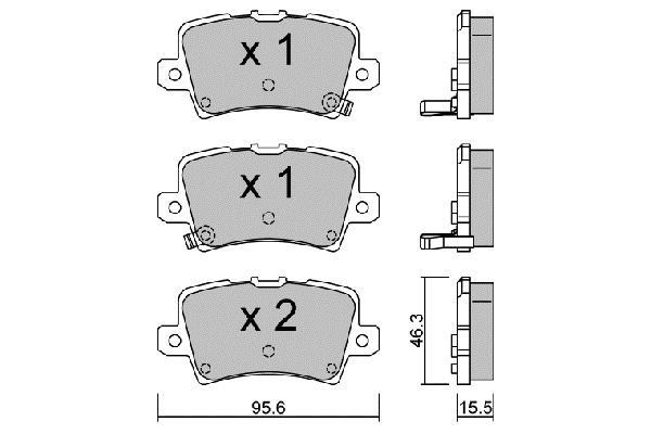 BPHO2002 Aisin Brake pad set