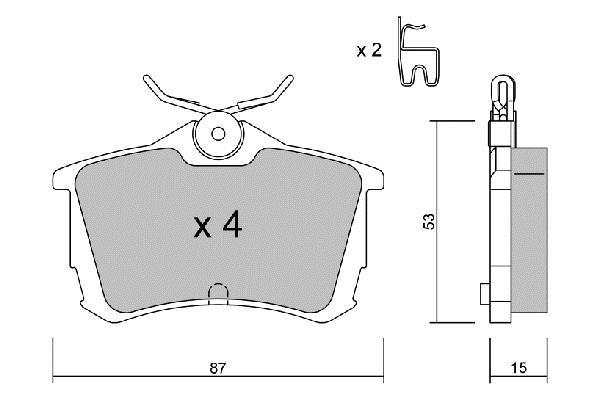Aisin BPHO-2003 Brake pad set BPHO2003 BPHO2003 Aisin Brake pad set