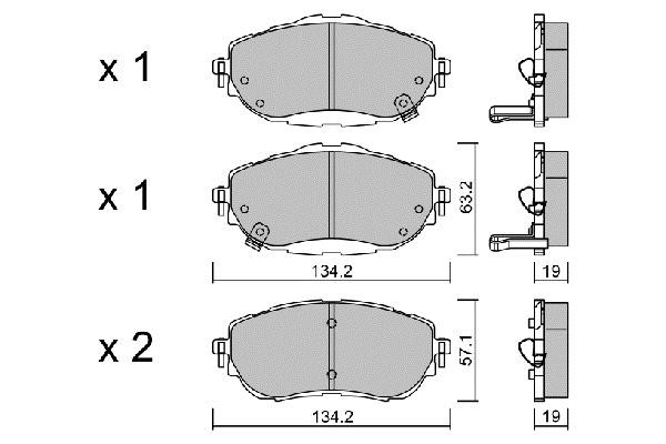 Aisin BPTO-1020 Brake pad set BPTO1020 BPTO1020 Aisin Brake pad set