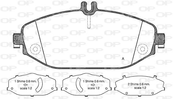 Open parts BPA161800 Brake Pad Set, disc brake BPA161800