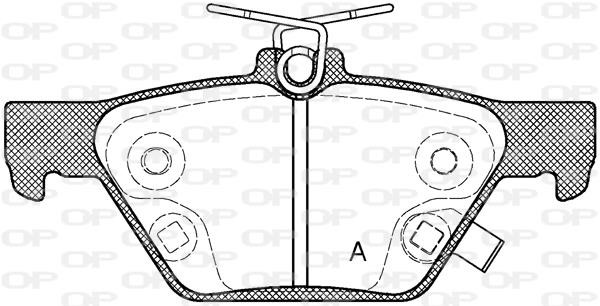 Open parts BPA163802 Brake Pad Set, disc brake BPA163802