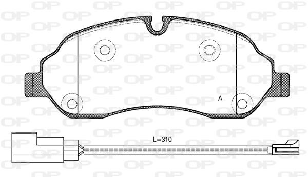 Open parts BPA160202 Brake Pad Set, disc brake BPA160202