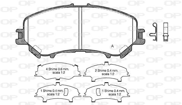 Open parts BPA131822 Brake Pad Set, disc brake BPA131822