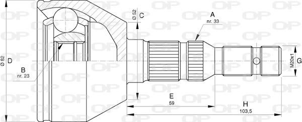 Open parts CVJ5750.10 Joint Kit, drive shaft CVJ575010