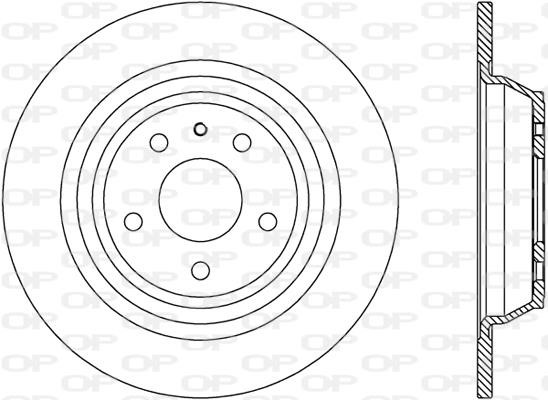Open parts BDR2791.10 Rear brake disc, non-ventilated BDR279110