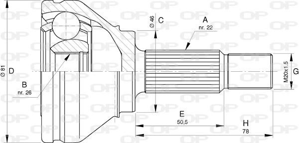 Open parts CVJ5760.10 Joint Kit, drive shaft CVJ576010