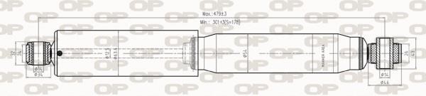 Open parts SAB8284.32 Rear oil and gas suspension shock absorber SAB828432