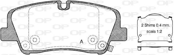 Open parts BPA1687.00 Brake Pad Set, disc brake BPA168700