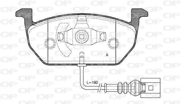 Open parts BPA160101 Brake Pad Set, disc brake BPA160101