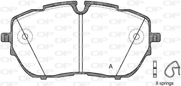 Open parts BPA1654.00 Brake Pad Set, disc brake BPA165400