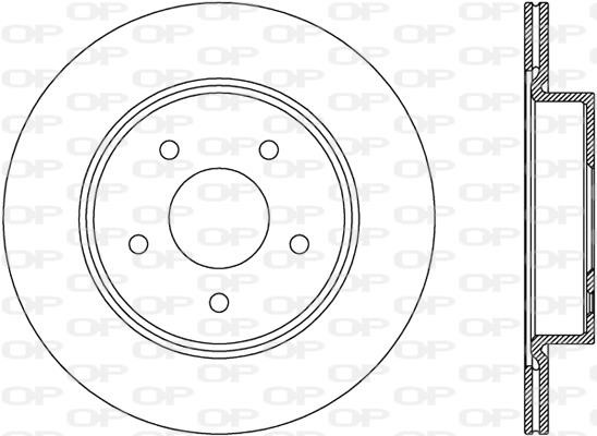Open parts BDR2796.20 Rear ventilated brake disc BDR279620