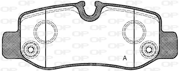 Open parts BPA1624.00 Brake Pad Set, disc brake BPA162400