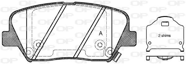 Open parts BPA141202 Brake Pad Set, disc brake BPA141202