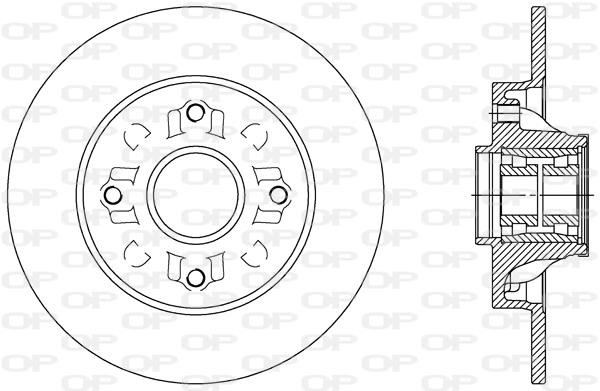 Open parts BDR2388.30 Rear brake disc, non-ventilated BDR238830