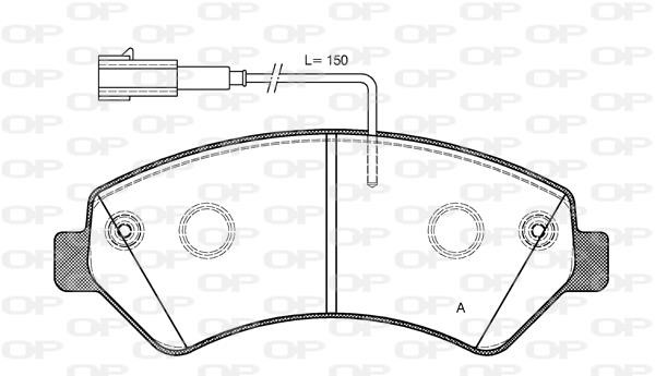 Open parts BPA127522 Brake Pad Set, disc brake BPA127522