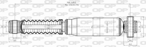 Open parts SAB8355.32 Rear oil and gas suspension shock absorber SAB835532
