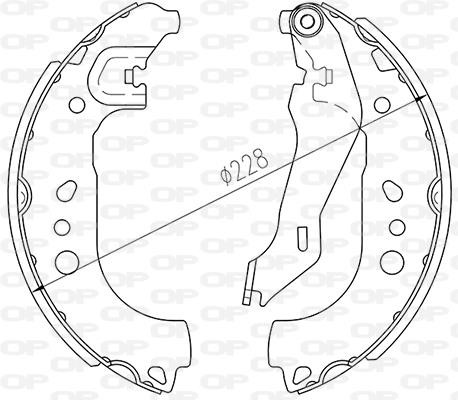 Open parts BSA2265.00 Brake shoe set BSA226500