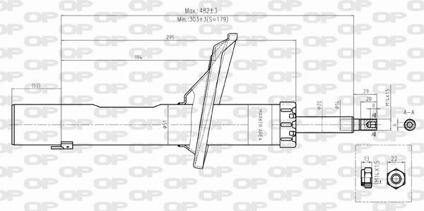 Open parts SAB8395.11 Front oil shock absorber SAB839511