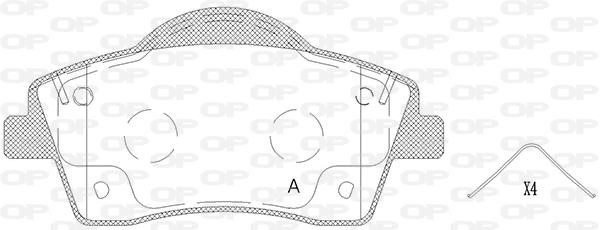 Open parts BPA1818.00 Brake Pad Set, disc brake BPA181800