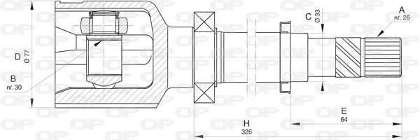 Open parts CVJ5833.20 Joint kit, drive shaft CVJ583320