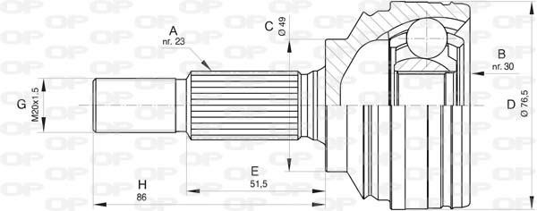 Open parts CVJ5799.10 Joint kit, drive shaft CVJ579910