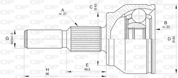 Open parts CVJ5812.10 Joint kit, drive shaft CVJ581210