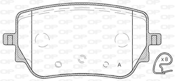 Open parts BPA1829.00 Brake Pad Set, disc brake BPA182900