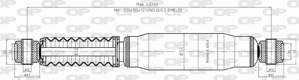 Open parts SAB8330.32 Rear oil and gas suspension shock absorber SAB833032