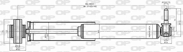 Open parts SAB8429.32 Rear oil and gas suspension shock absorber SAB842932