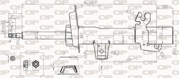 Open parts SAB8509.31 Front right gas oil shock absorber SAB850931