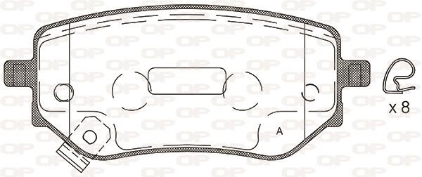 Open parts BPA1802.02 Brake Pad Set, disc brake BPA180202