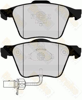 Brake engineering PA1620 Brake Pad Set, disc brake PA1620