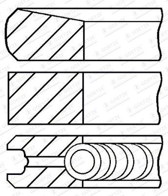 Goetze R48670DR Piston Ring Kit R48670DR