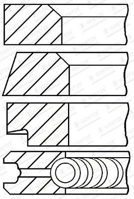 Goetze 08-163607-00 Piston ring set, 0,50mm 0816360700