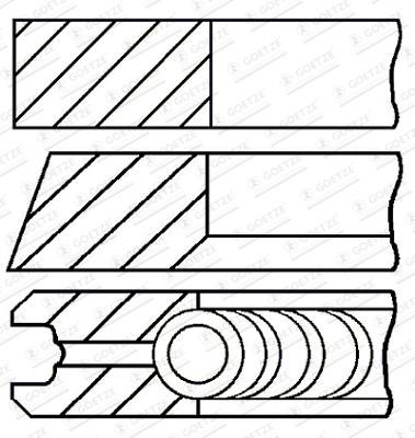0850150700 Goetze Piston ring set, 0,50mm