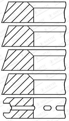 0840860700 Goetze Piston ring set, 0,50mm